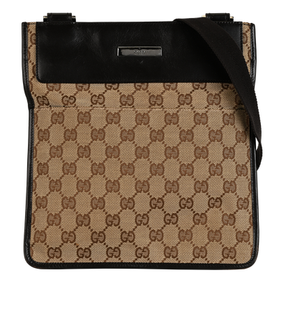 Vintage GG Messenger, &pound;350, Handbags, Brown, Canvas, Front view